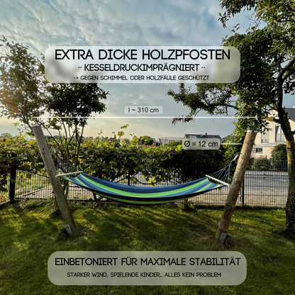 Hängematte mit Holzgestell Garten