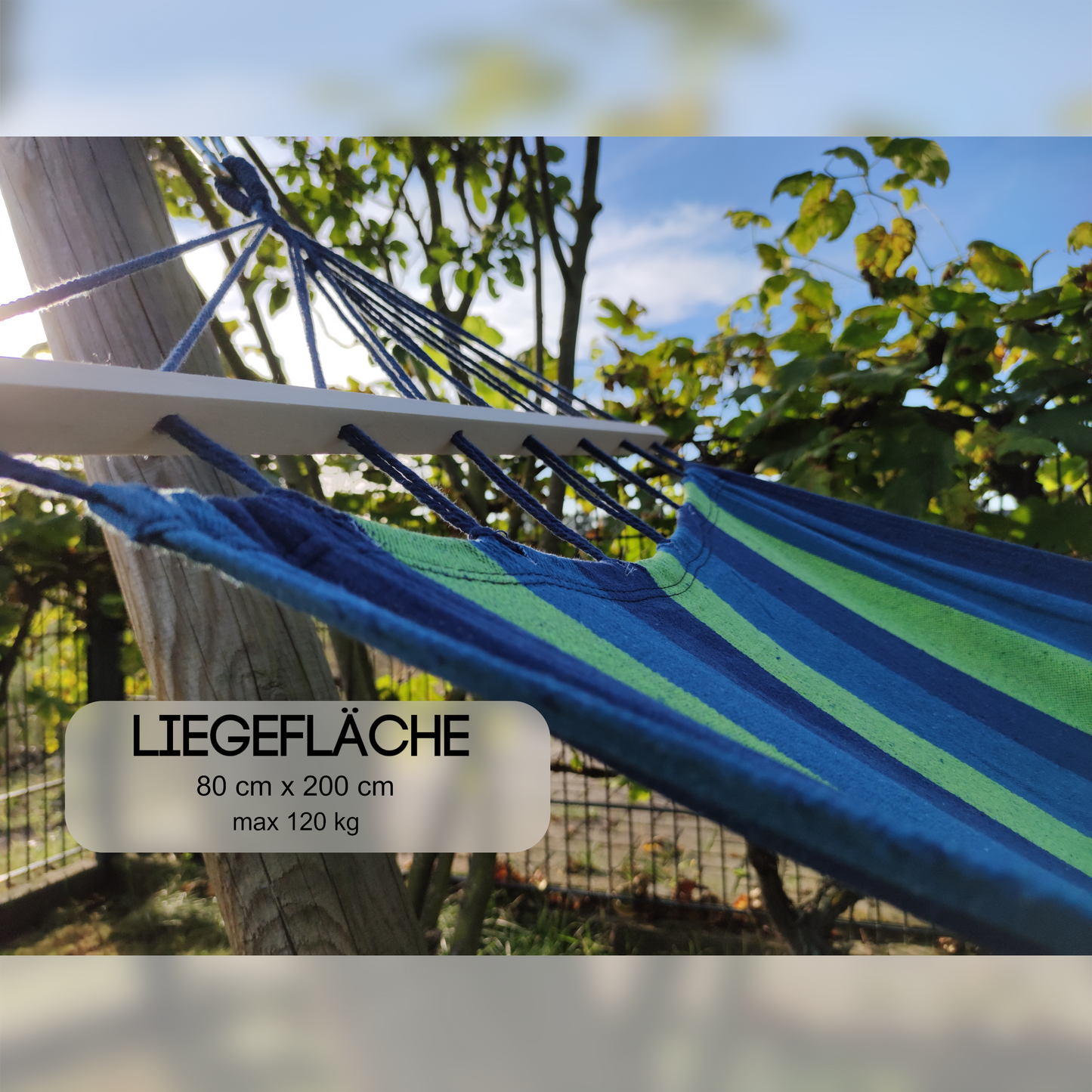 Hängematte mit Holzgestell Garten